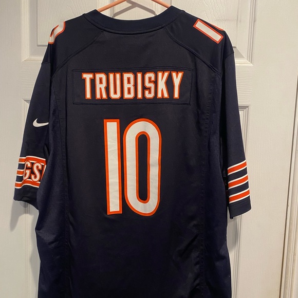 NFL Chicago Bears Mitchell Trubisky Nike Navy Player Game Jersey - Picture 2 of 5